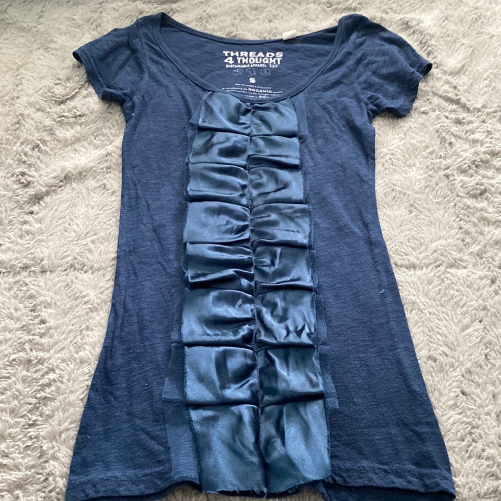Threads 4 Thoughts blue short sleeve shirt